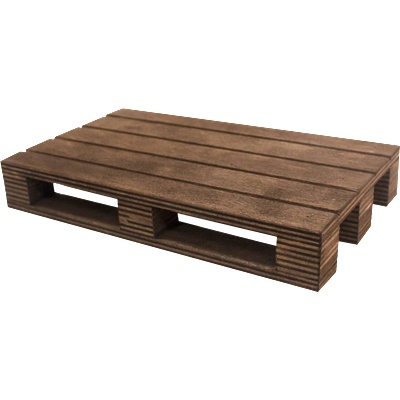 Bisetti Дъска за сервиране тип "Палет" 20x12xh3cm ВЕНГЕ (26121T) (014378)