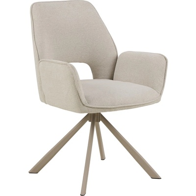 Actona Бежов тапициран трапезен стол с подлакътници Graham - Actona (0000110819)