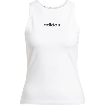 Image 1 of adidas Дамски потник Adidas Essentials Linear Slim Cotton Tank Top Womens - White