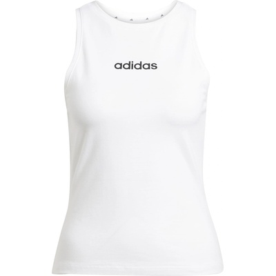 adidas Дамски потник Adidas Essentials Linear Slim Cotton Tank Top Womens - White