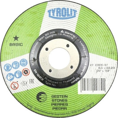 Brúsny kotúč do uhlovej brúsky, priemer 115mm, na kameň a liatinu