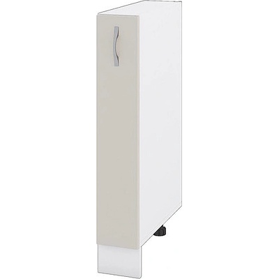 ИРИМ Долен шкаф бутилиера Сити БС-41 бяло гладко / сатен 15 см