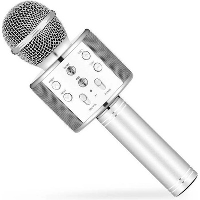 Detský mikrofón Karaoke mikrofón Eljet Globe Silver
