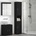 vidaXL Комплект шкафове за баня TULUM Черно 37 x 31, 5 x 203 см (880352)