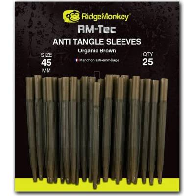 RidgeMonkey Převlek RM-Tec Anti Tangle Sleeves 45mm Hnědý 25ks
