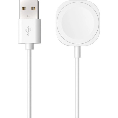FIXED magnetický nabíjací USB-A na magnetický puk pre Apple Watch - 1m bílý FIXDW-AW