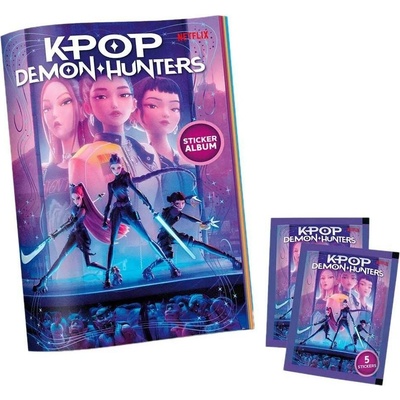 Bizak Kpop Demon Hunter 1 album + 10 nálepiek, priehľadné, detské, priehľadné, univerzálna veľkosť