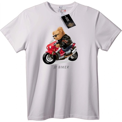 NOONEBRAND Тениска Мечка Байкер - 2XL, Black