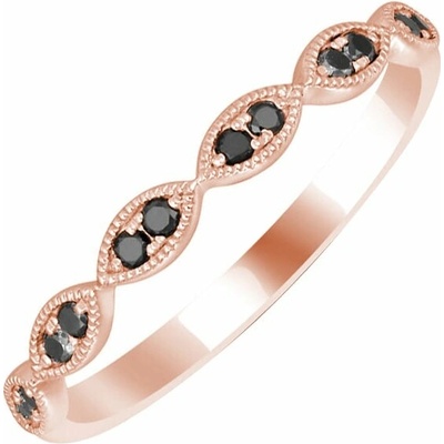 Eppi eternity prsteň zo zlata s čiernymi diamantmi Jelani R35838