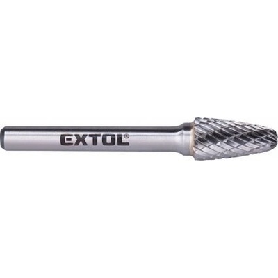Fréza karbidová, kulatý oblouk, EXTOL INDUSTRIAL pr. 12x25 mm, délka 70 mm, upínání 6 mm, střední sek, 13000-19000 rpm, balení 1 ks