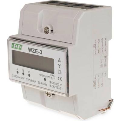 WZE-3 MID - 3-fázový elektromer, MID, 3x 230/400V, 80A