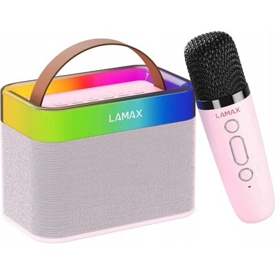 LAMAX Přenosný reproduktor KaraokeKid1 Pink růžový 10 W