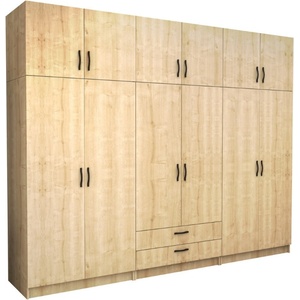 TopMebel Шесткрилен гардероб Victoria TopMebel с шкаф в цвят дъб 300x60x240cm - topmebel - 1 566,72 лв