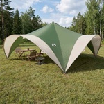 vidaXL Парти шатър Зелено 600 x 600 x 400 cm Полиестер и стомана (42028611) Палатка