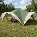 vidaXL Парти шатър Зелено 600 x 600 x 400 см Полиестер и стомана (42028611) Палатка