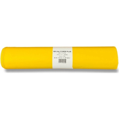 Power Plus barevné pytle na odpadky 120 l 10 ks 70 µm žluté