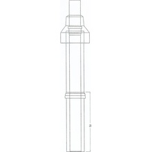 Almeva Lik střešní nástavec komplet 60/100, 1,6 m DPDS15