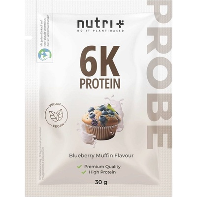 nutri + Пробен размер на веган протеин на прах 6K - Blueberry-Muffin