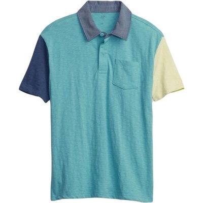 Gap CHAMBRAY POLO Chlapecké tričko tyrkysová