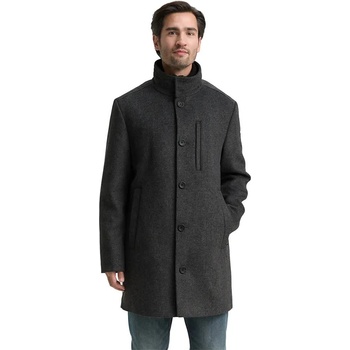 Tom Tailor Палто Tom tailor 1046983 Wool coat - Grey (Dark Grey Black Herringbone)