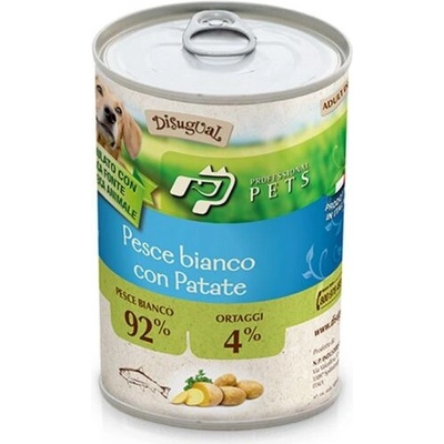 Disigual Консерва куче professional pets 92% месо от бяла риба и 4% картоф за пораснали кучета от всички породи, ПАСТЕТ