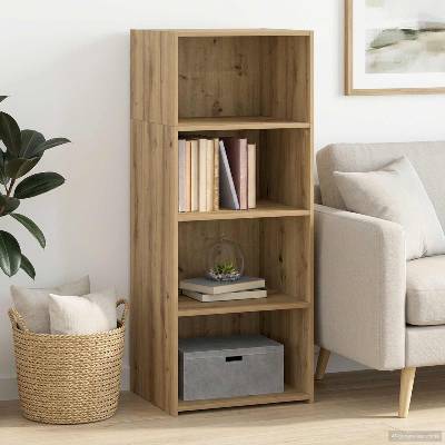 vidaXL Висок шкаф Дъб артизан 50 x 41 x 124 см Инженерна дървесина (8010942)