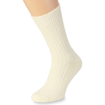 Wooline Zdravotné ponožky 2v1 Merino Natural Wool 7 dámske vzorované krémové