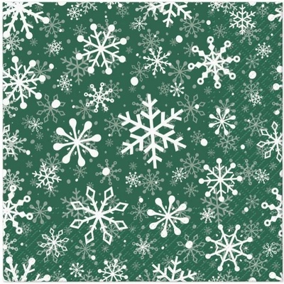 PAW Ubrousky L Christmas Snowflakes 33x33cm