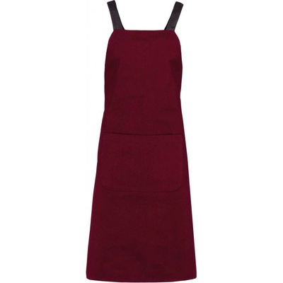 Kariban Pánská zástěra z organické bavlny vínová