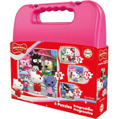EDUCA v kufríku Hello Kitty 4v1 12,16,20,25 dielov