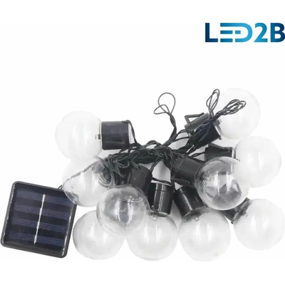 Kobi LED Solárna reťaz 10xLED/0,12W/1,2V 1xAA IP44 6000K KB0384