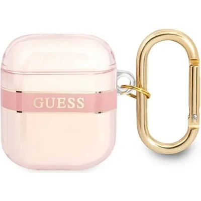 Guess GUA2HHTSP калъф за AirPods, розов, Strap Collection (GUA2HHTSP)