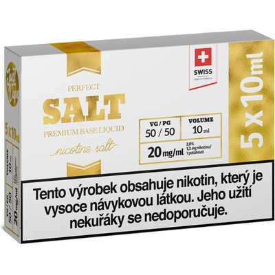 JustVape Nikotinová báze MTL Salt PG50/VG50 20mg 5x10ml