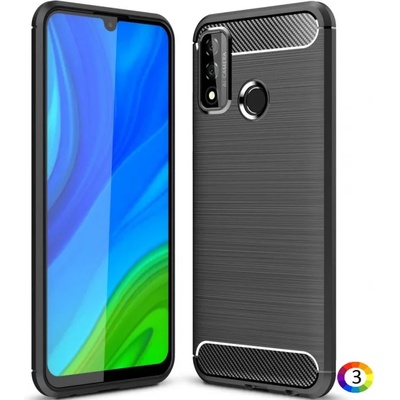 Huawei P smart 2020 Удароустойчив Carbon Fiber Калъф и Протектор