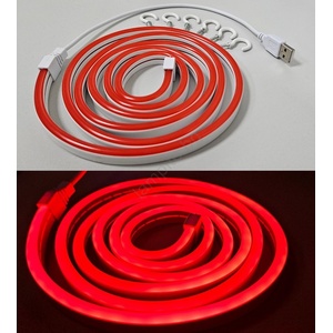 Baterie Centrum Led Гъвкав лента neon led/5v usb 1, 8 м червен (bc0571)
