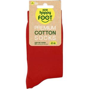 AGIVA Мъжки чорапи Agiva Happy Foottopia, Памук, Червен, 43-46 размер (AGIVA-193)