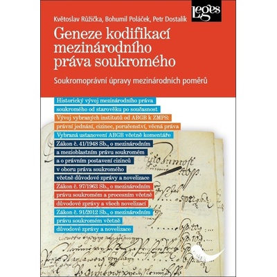 Geneze kodifikací mezinárodního práva soukromého - Soukromoprávní úpravy mezinárodních poměrů