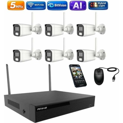 Amiko Wifi 6 kamerový set Ai Dl Tube 3501K6