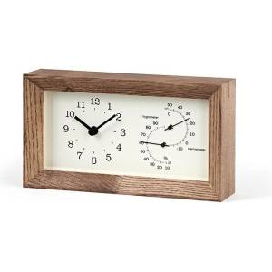 Lemnos Часовник с термометър и хигрометър Frame тъмен (LC13-14 BW) Будилник