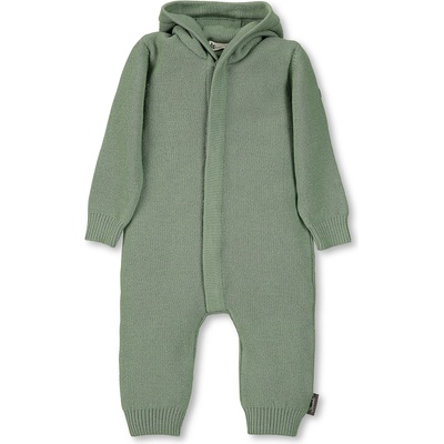 Sterntaler Плетен бебешки гащеризон от мериносова вълна с качулка и 3D ушички, Sterntaler (5502170)