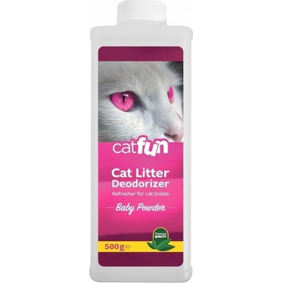 Granulát Catfun neutralizátor pachov do mačacej toalety s vôňou Baby Powder 500 g