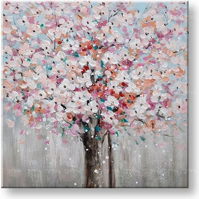 Maľovaný obraz na stenu STROM 60x60 cm - 60×60 cm / Klasický 2 cm