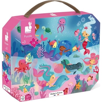 Janod Детски пъзел Janod от 24 части - Русалки (J02613)