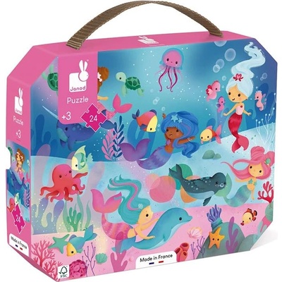 Janod Детски пъзел Janod от 24 части - Русалки (J02613)