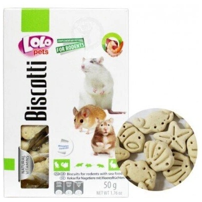 Lolo Pets Лакомство за гризачи бисквитки с вкус на морски дарове (lo - 71084)