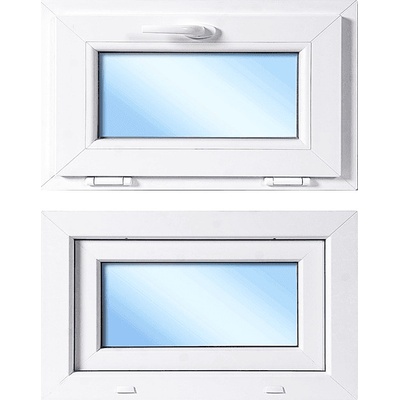 OknaDvereNaMiru.cz Plastové okno sklopné, bílá / bílá, 80x40 cm – Zboží Mobilmania