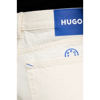 HUGO Blue Дънков къс панталон Hugo Blue в бежово с изчистен дизайн с висока талия 50540160 (50540160)