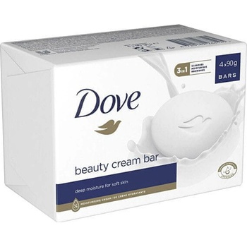 Dove Beauty Cream Bar toaletní mýdlo 4 x 90 g