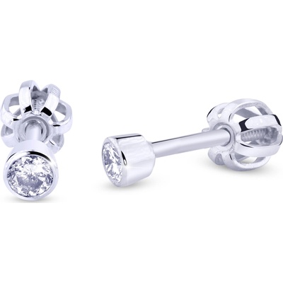 Cutie Jewellery - diamonds Náušnice DZ3033 na šroubek ze zlata s diamanty