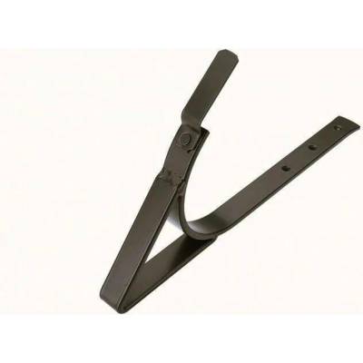 Žlabový hák r.š.333mm pozinkovaný FeZn Lakovaný RAL 8019 šedohnědá se sněhovým zpevněním